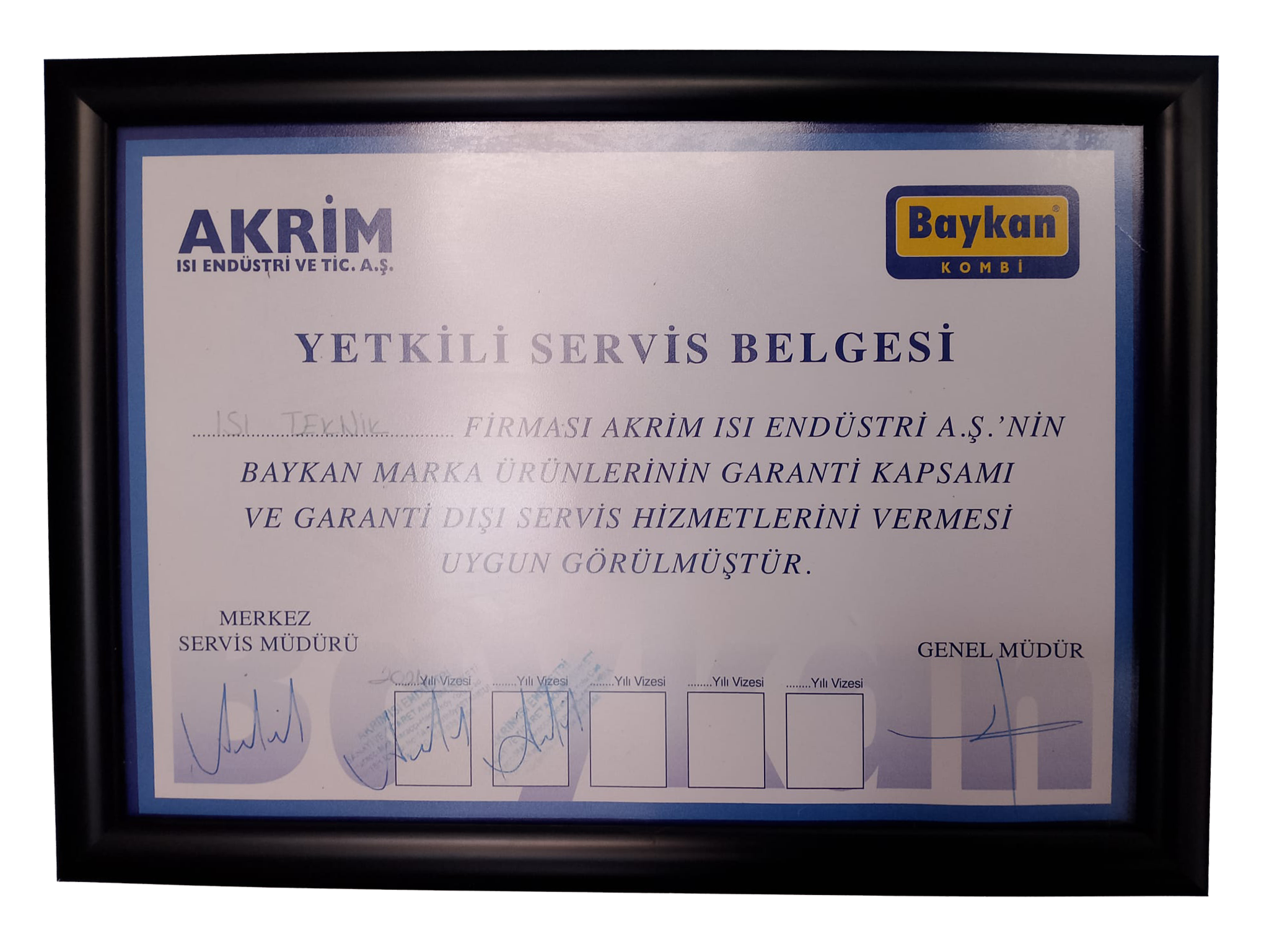 Bursa Kombi Servisi Sertifika 4