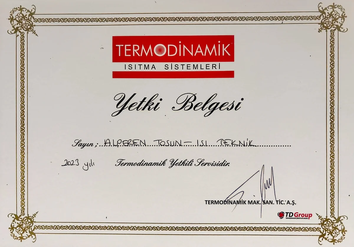 Bursa Kombi Servisi Sertifika 5